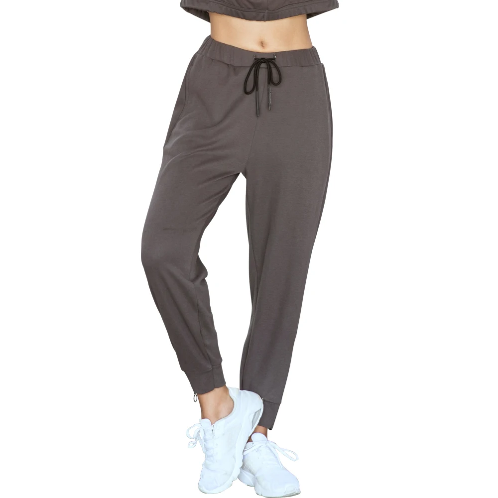

Loose Harem Pants Women Elastic Waistband with Drawstring Thin Ankle-length Trousers Running Sports Quick Dry Solid Pants Femme
