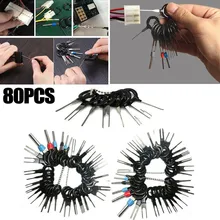 

80Pcs Car Terminal Removal Tools Power Wiring Crimp Connector Pin Extractor Kit Wire Terminal Removal Tools