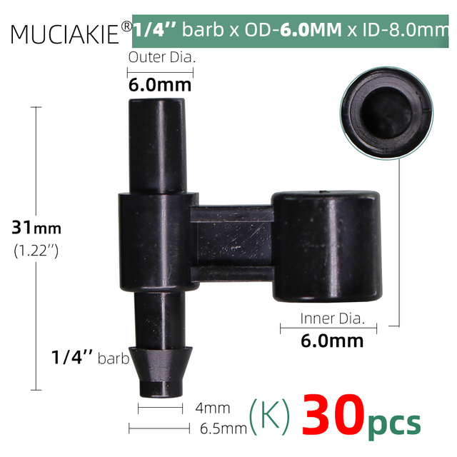 24 Types of Garden Watering Connector for Irrigation Nozzle Sprinkler Fittings Hose Coupling Adaptor Tee Equal Shut Off