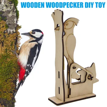 

Hand-cranked Woodpeckers Model Science Experiment Children DIY Assembly Educational Toy FJ88
