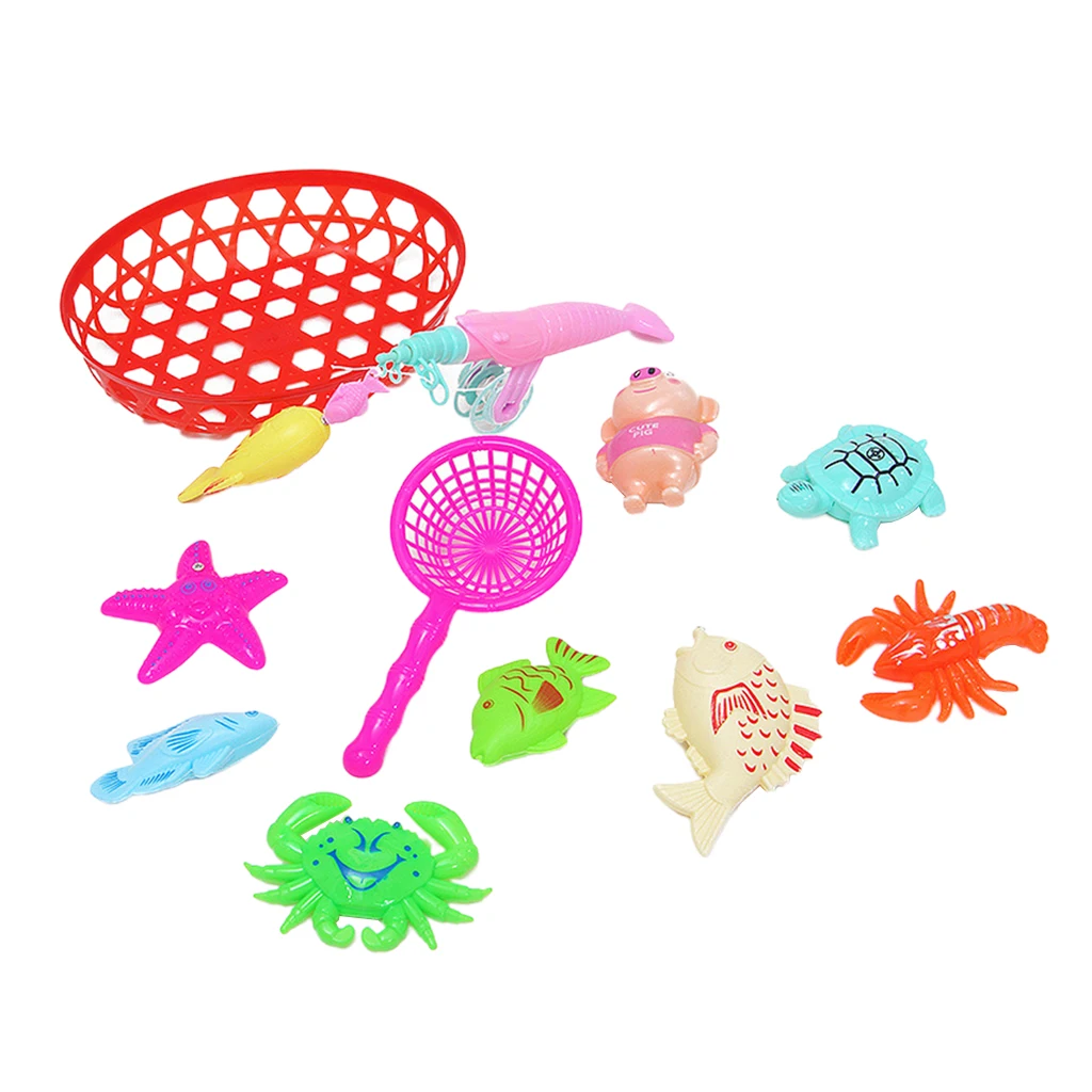  Fishing Game Kids Bath Water Pool Bathtub Floor Catching Fishes