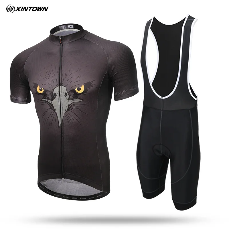 Black hawk Майки для велоспорта с короткими ремнями, костюм с короткими рукавами, мужской костюм с бретельками, летняя одежда для велоспорта - Цвет: Black hawk