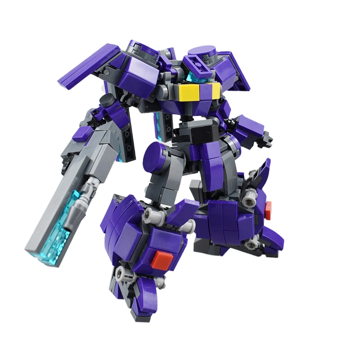 

New Hot 360Pcs Moc City Guard Unmanned Mecha Model Assembly Small Particle Building Blocks Educational Toy Set - Purple