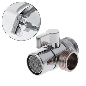 

HNOGCHIGE Home Bathroom Kitchen Basin Sink Faucet Brass Diverter Polished Chrome Water Tap Filter Valve Replacement Part