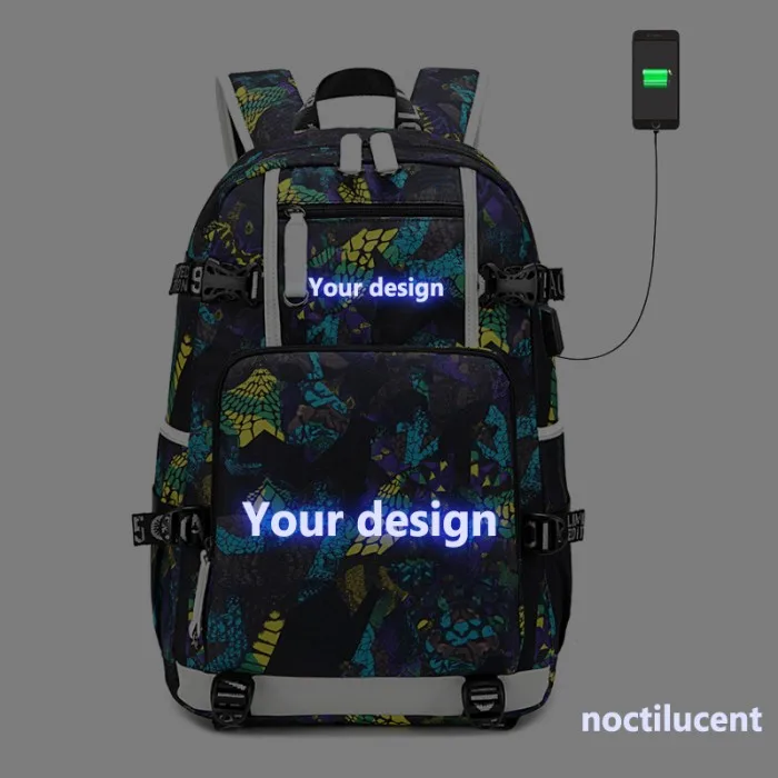WISHOT Dab рюкзак на плечо дорожная школьная сумка для подростков Повседневная зарядка через usb для ноутбука яркие сумки - Цвет: colornew2 Luminous