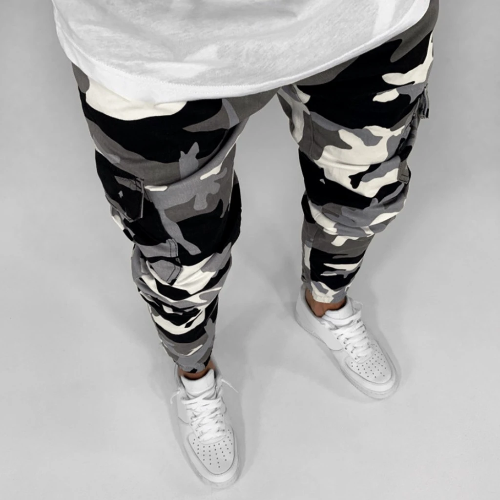 camouflage distressed jeans
