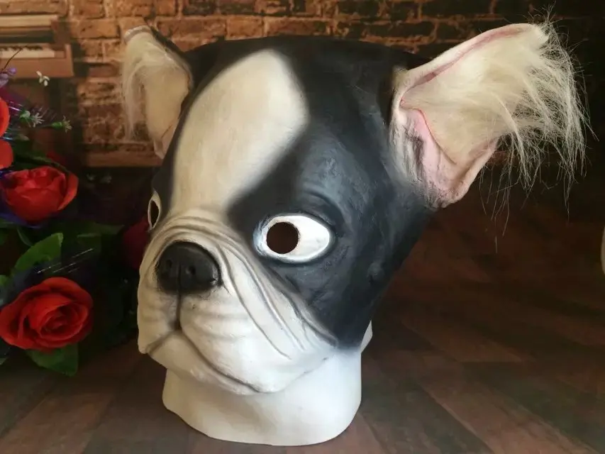MOE маска мопса беспокоить Dod собака духовное загрязнение Doge Akitas маска вечерние набор головы черного и белого цвета