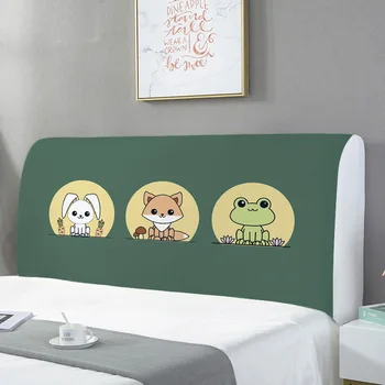 

Nordic green plant Bed head Cover Universal Bed Cover Full Enclosed Elastic Dust-proof Bed Head Cover/ Protective Cover