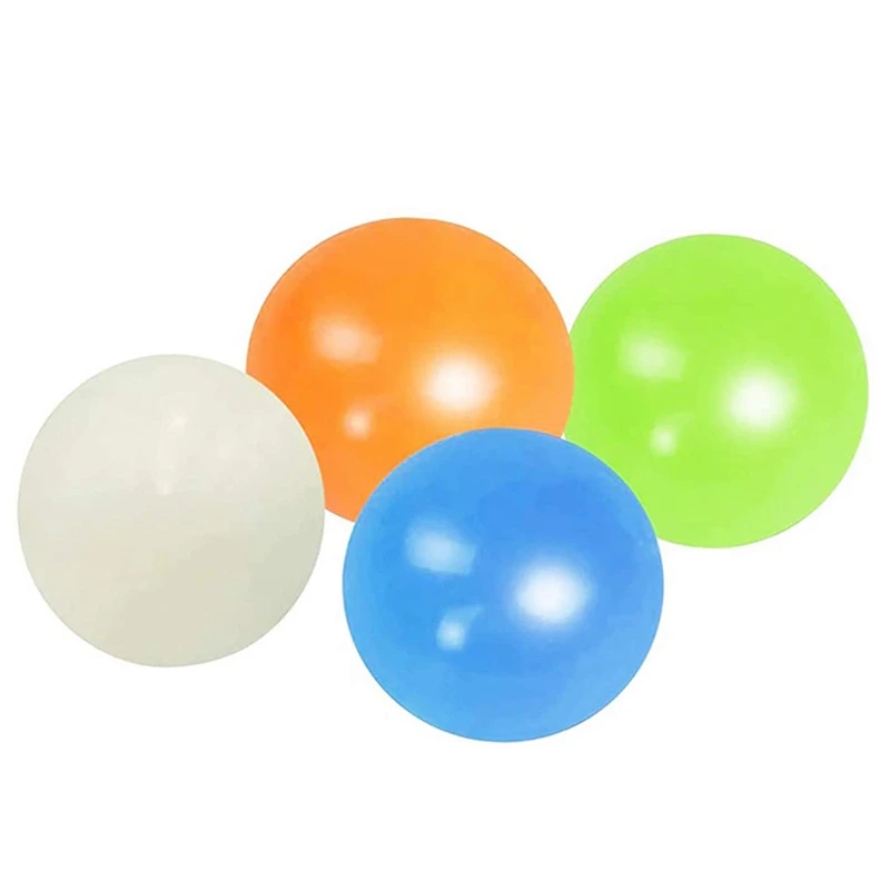 4pcs Glowing Sticky Balls for Ceiling globbles Sticky Balls That gets Stuck on The roof Suitable for Children and Adults gobbles Sticky Balls Magic Line Sticky Balls 