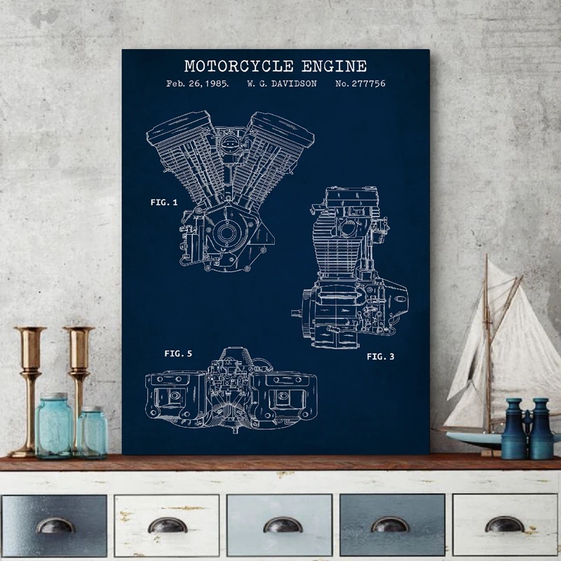 Motorcycle-Engine-Blueprint-Art-Canvas-Painting-Vintage-Poster-Industry-Prints-Wall-Pictures-Boys-Room-Decoration-Gift (3)