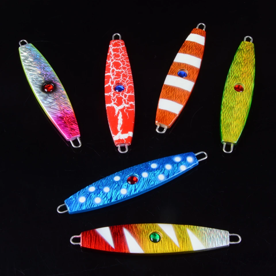 1pcs Artificial Bait 10cm 51g Lead Jig Wobbler Deep Sea Fishing Metal Micro Jig Slow Jigging Hard Bait Spoon Metal Lures Fishing
