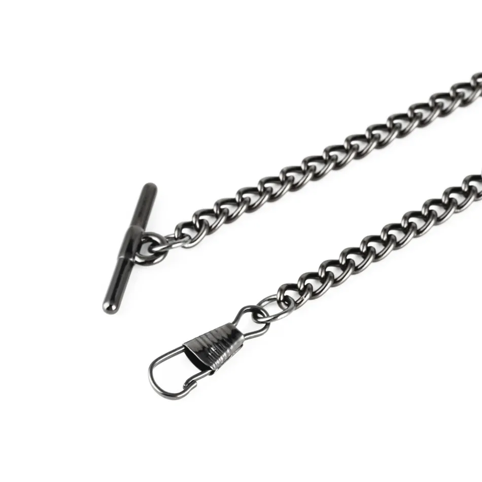 Pocket Watch Chain Gold/Black T Bar Pocket Chains