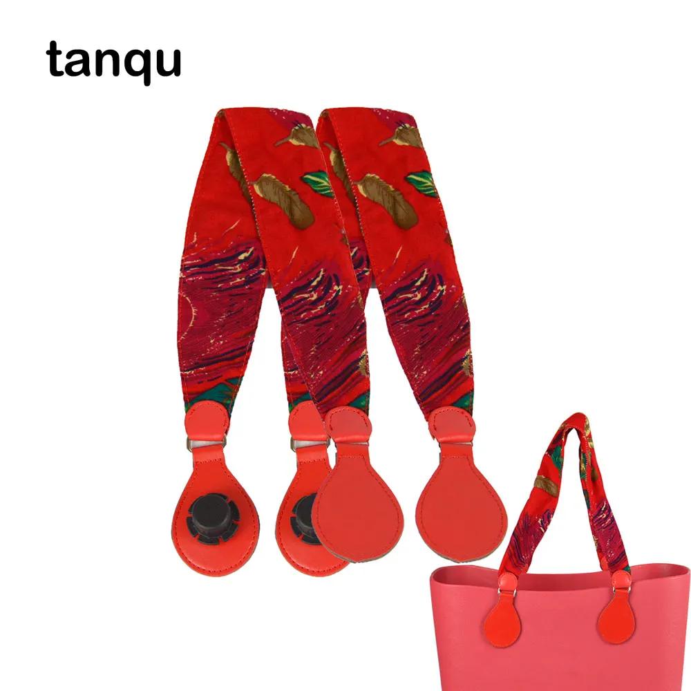 

tanqu 1 Pair Long soft fabric Handle with drop end for Bag O Bag handles for EVA Obag Handbag Women's Bags