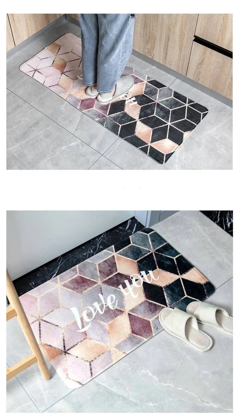 Противоскользящий коврик для спальни кухни ванной гостиной Впитывающий Коврик