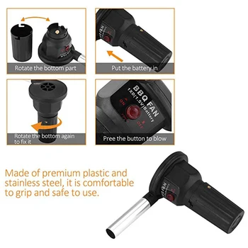 

BBQ FAN Air Blower Barbecue Tool Charcoal Roasting Starter Fire Grill
