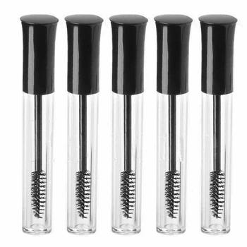 

5 pcs 10mL Empty Black Eyelash Tube Mascara Cream Vial Fashion Cosmetic Containers Refillable Bottles Makeup Tool Accessories