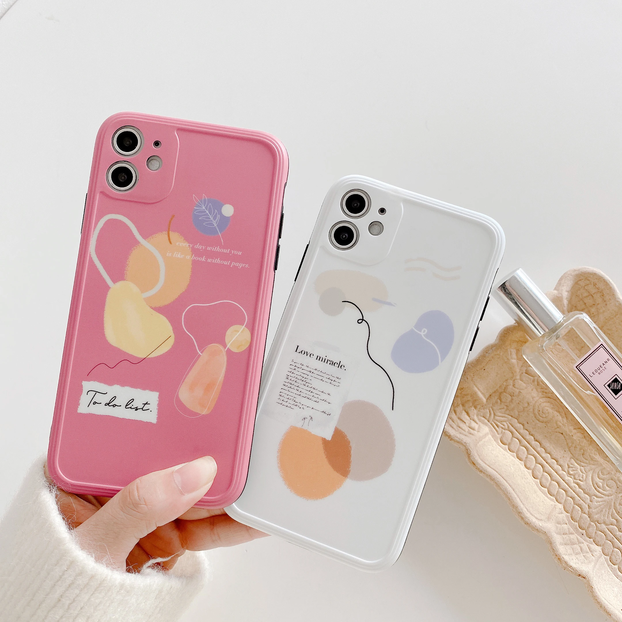 Романтический чехол для телефона в простом стиле iphone 11 pro max 7 8 plus Мягкий
