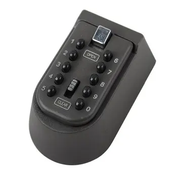 

Key Lock Box Wall Mounted Aluminum alloy Key Safe Box Weatherproof 4 Digit Combination Key Storage Lock Box