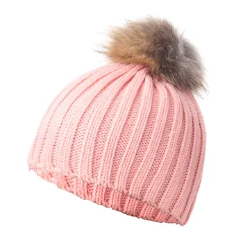 

Kids Winter Knitted Pompom Beanies Hat Baby Children Girl Boy Crochet Knitting Wool Fur Ball Skull Beanies Caps Ski Sport Cap