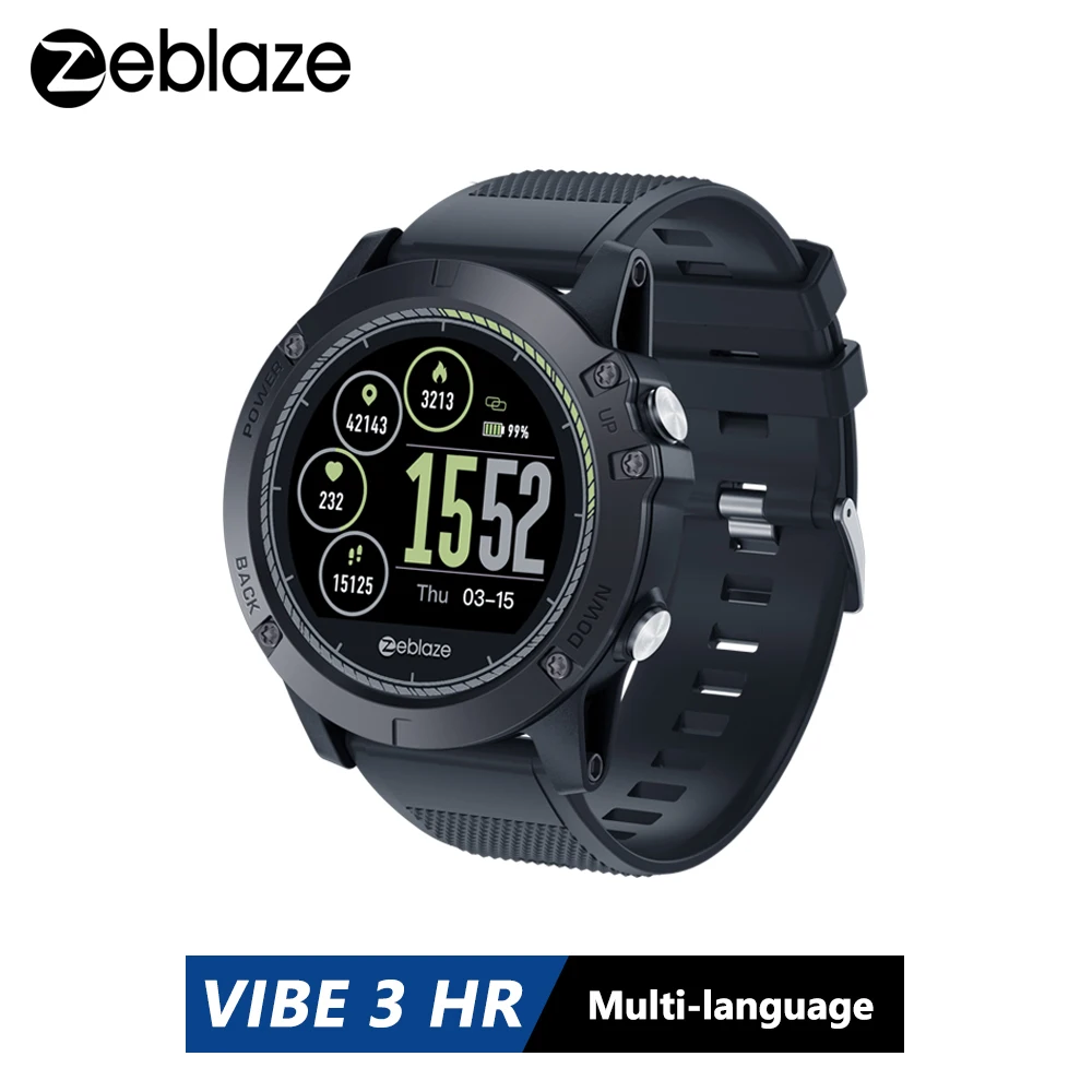 Новинка Zeblaze VIBE 3 HR ips цветной дисплей спортивные умные часы монитор сердечного