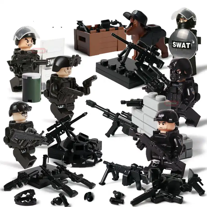 new legoinglys military swat city police bricks