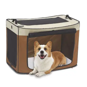 

Folding Pet Dog Cage House Breathable Anti-scratch Puppy Cat Sleeping Bed Kennel