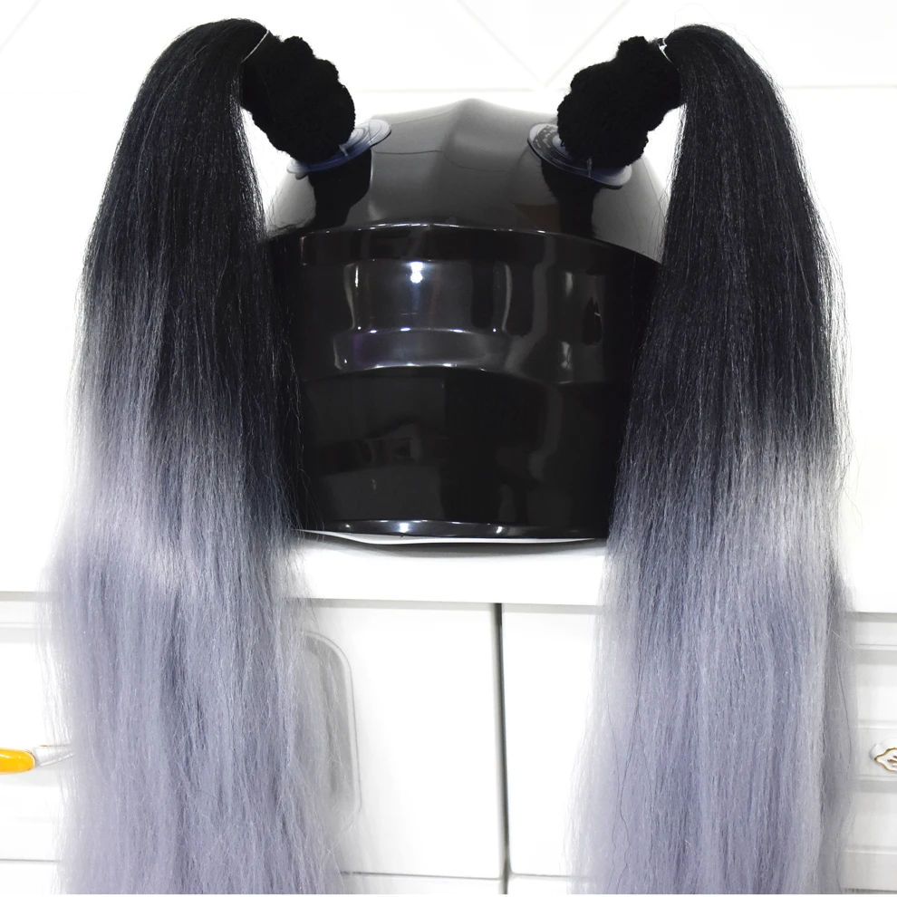 2pcs/pair New Arrival Motorcycle Helmet Braids Wig Loose Wig Braid Motorbike Helmet Decoration Dirty Punk Ponytail