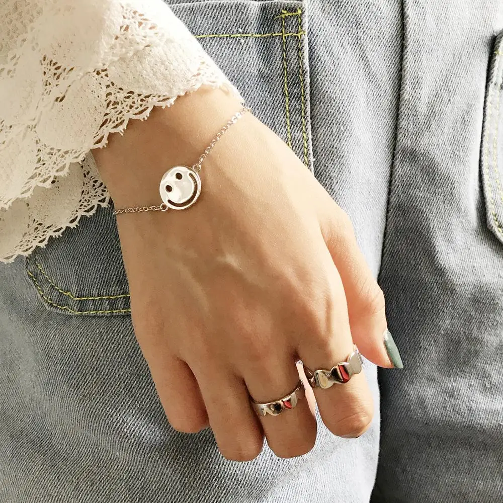 Smiley браслет забавные ювелирные изделия браслет для женщин мужчин смайлики дружеский подарок
