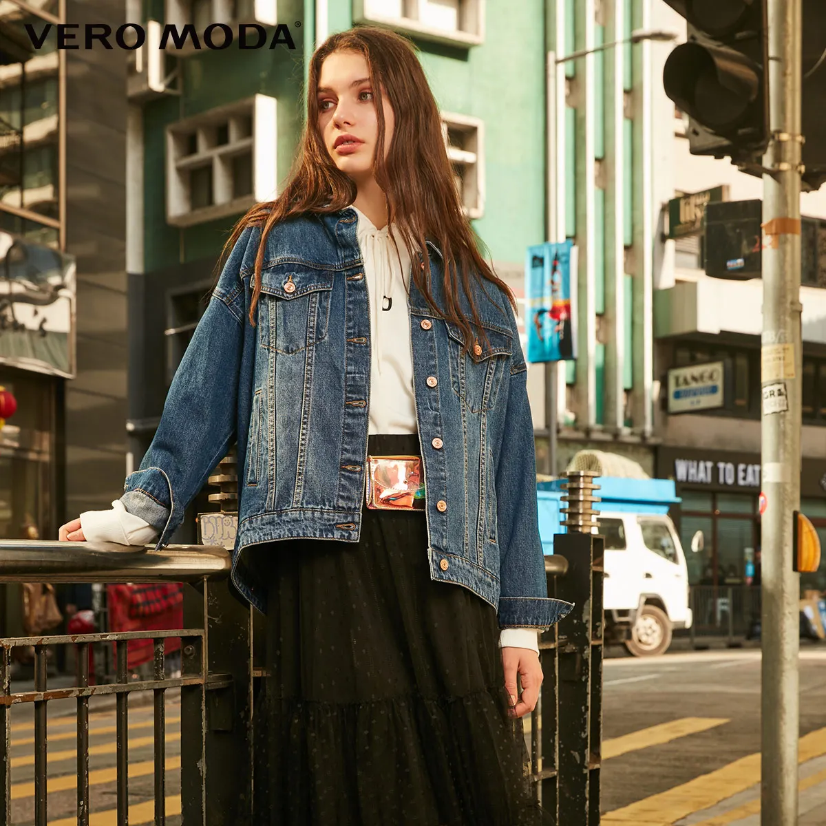 Best Vero Moda Women's 100% Cotton Embroidered Denim Jacket 319157518