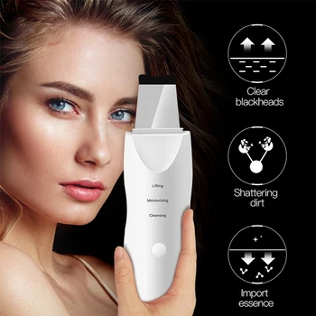 

Ultrasonic Skin Scrubber Face Blackhead Remover Comedone Extractor Pore Deep Exfoliation Cleaner Facial Lifting Anti-Aging Tool