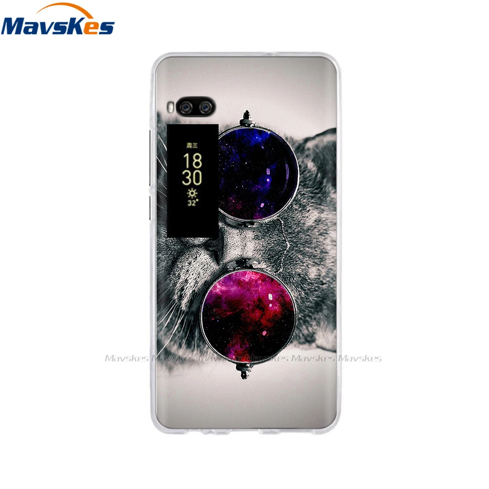 For Meizu Pro 7 Case 5.2" Fundas Coque Back Cover For Meizu Pro 7 Plus 5.7" Phone Cases Soft TPU Painted Silicone Bumper Shell 