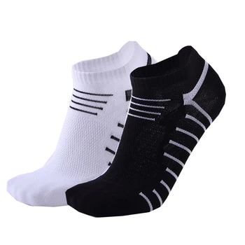 

2 Pairs Summer Short Socks Men Fitness Running Walking Active wear Sports Sock Black White color with striped pattern