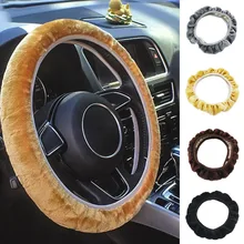 2 шт., чехлы на рулевое колесо из плюша, зимние чехлы на рулевое колесо из искусственного меха, ручное тормозное устройство, комплект, аксессуары для салона автомобиля, универсальный