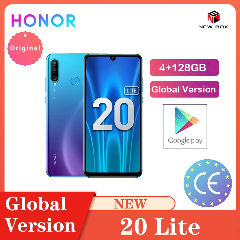 Honor 20 Lite 4 Гб 128 ГБ глобальная версия фронтальная 32 МП Kirin 710 Восьмиядерный Android 9 0 Face