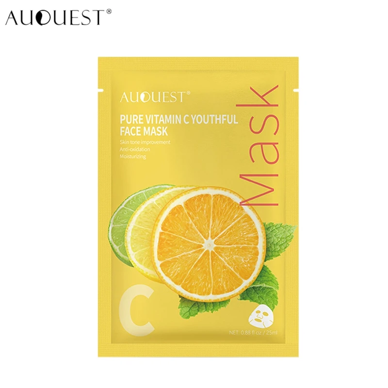 

Auquest 5Pcs/Lot Pure Vitamin C Serum Facial Natural Mask Whitening Moisturizing Face Mask For Women Face Skin Treatment