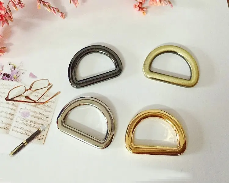 DIY hardware Luggage Accessories metal D ring buckle semicircle 1.9cm 1.6cm 2.5cm 10pcs/lot