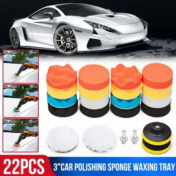 

22PCS High Quality Polish Foam Polish Pad Car Sanding Microfiber Wax Pad for Sealing Glaze Washing Paint Care
