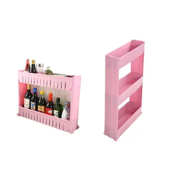 

Mobile Shelving Unit Organizer with 3 Large Storage Baskets, Slim Slide Out U90A