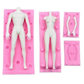 

Search Sugar Figurine Occasionally Body Mould Men And Women Whole Body Silica Gel Mould Diy Clay Hand Do Polymer Clay Human Body