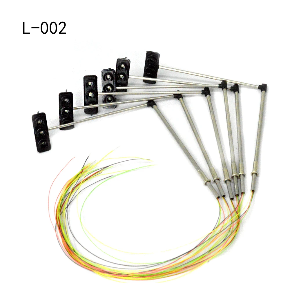 

HO N OO scale Mini Light Metal Traffic Signal Light For Scaled Model LED Train Railway Miniatures Railroad Signals