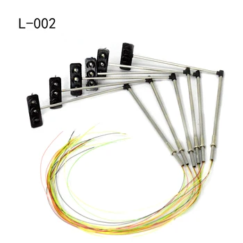 

5pcs Architecture scale Mini Light Metal Traffic Signal Light For Scaled Model LED Train Railway Miniatures Railroad Signals