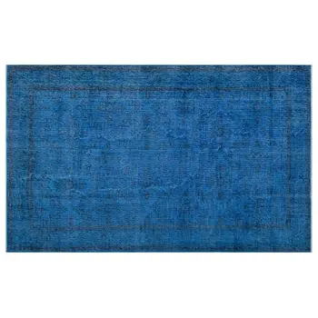 

Handmade Blue Vintage Overdyed Turkish Area Rug 178x288 Cm-5'10''X9'5''