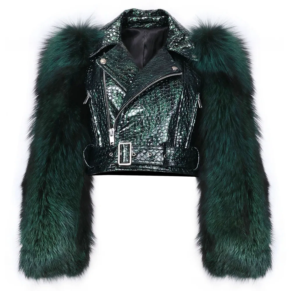 Year-end Clearance Ready To Ship With Lowest Price Genuine Leather Jacket Real Fox fur Coat | Женская одежда