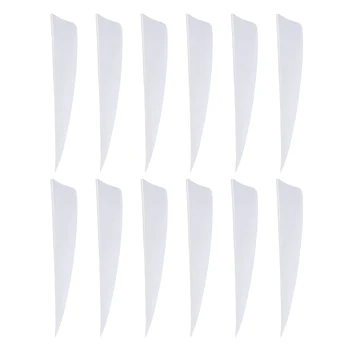 

12Pcs Shield Shape Turkey Feather Arrow Archery Hunting Fletching For DIY Vanes