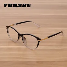 YOOSKE классические прозрачные женские очки оправа прозрачные линзы очки мужские компьютерные оправа с линзами при миопии круглые очки