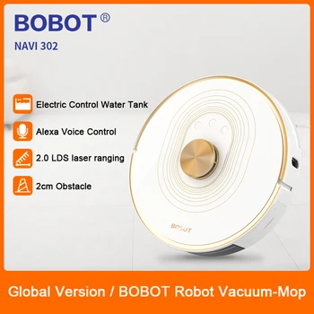

BOBOT NAVI 302 Laser Navigation Robot Vacuum Cleaner 2700 PA Powerful Suction 380 ml Large Electronically Controlled Wate Tank