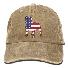 Pitbull американский флаг унисекс бейсбольная кепка хлопок деним Регулируемая Кепка для гольфа s для мужчин и женщин