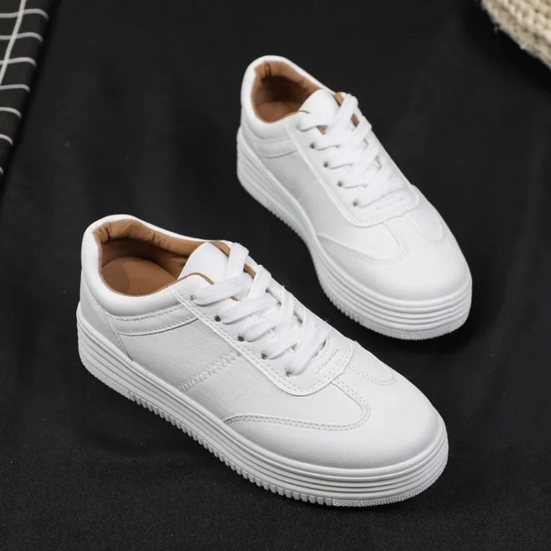 

Women Environmental protection Lace-Up Canvas Shoes PU Shin-lining Simple And Practical Student Low heel Sewing Design Y17-10