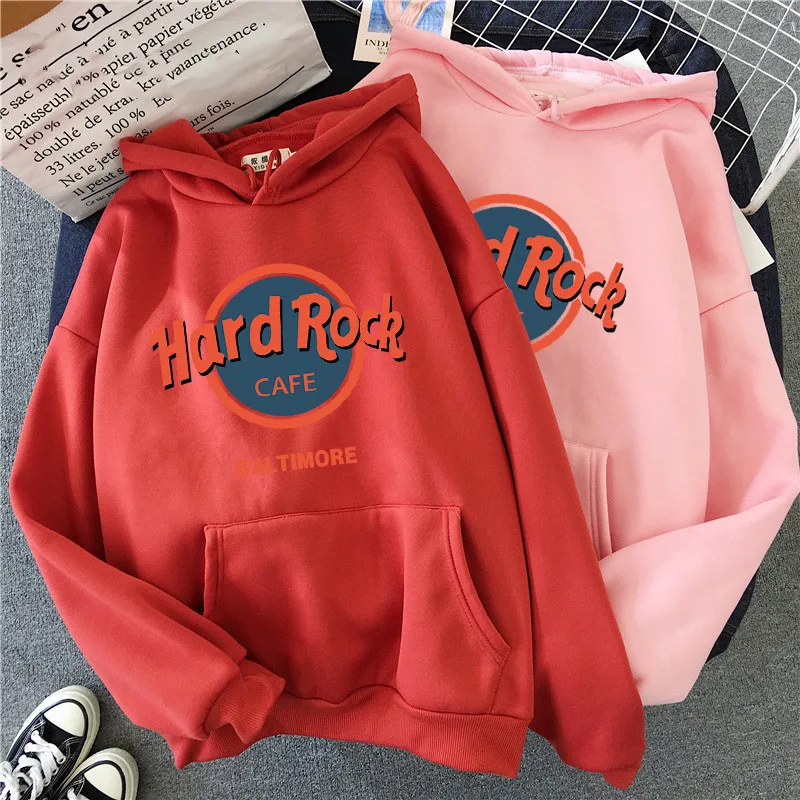 

2020 Pink Oversized Women's Hoodies Women Letter Printed Sweatshirt Warm Streetwear Pullovers Punk Graphic Thicken Hoodie