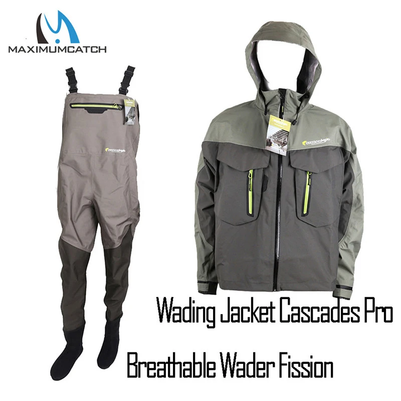 Sale Maximumcatch Outdoor Stocking Foot Light Weight Breathable Fly Fishing Wader Waterproof Wading Pants Fishing Wader Jacket 24